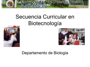 Secuencia Curricular en Biotecnología