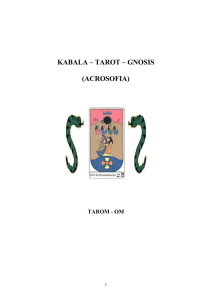 kabala – tarot – gnosis (acrosofia)
