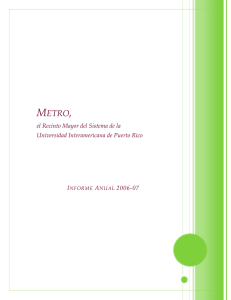 Informe Anual 2007 - Recinto Metropolitano