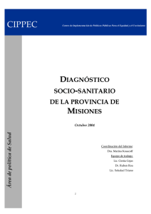 diagnóstico socio -sanitario de la provincia de misiones