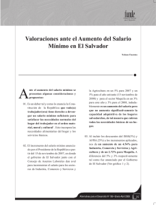 Valoraciones ante el Aumento del Salario Mínimo en El Salvador