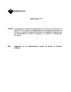 Circular N&deg; 1509 - Superintendencia de Pensiones