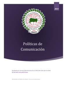 Políticas de Comunicación - Universidad Autónoma de Chiriquí