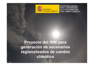Proyecto del INM para generación de escenarios regionalizados de