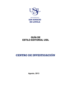 guía de estilo editorial usil - Vicerrectorado de Investigación