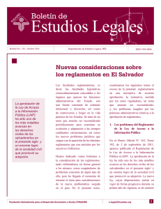 Nuevas consideraciones sobre los reglamentos en El Salvador