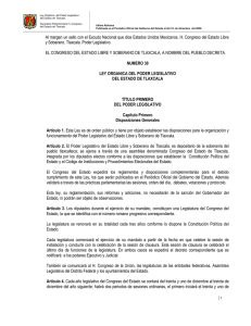 ley organica del poder legislativo del estado de tlaxcala.