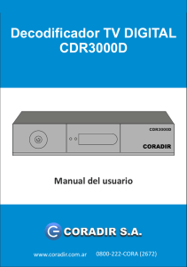 Decodificador TV DIGITAL CDR3000D