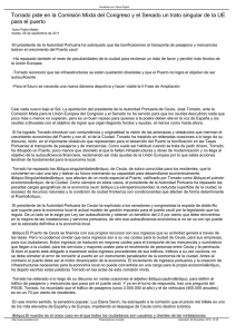 Torrado pide en la Comisión Mixta del Congreso y el Senado un