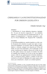 chihuahua y la inconstitucionalidad por omision legislativa