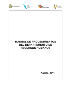 manual de procedimientos del departamento de recursos humanos