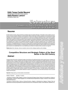 Estructura Competitiva y Patrón Estratégico del Sector Siderúrgico
