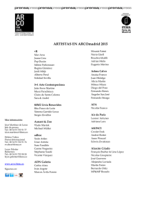 ARTISTAS EN ARCOmadrid 2015