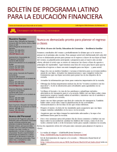 boletín de programa latino para la educación financiera