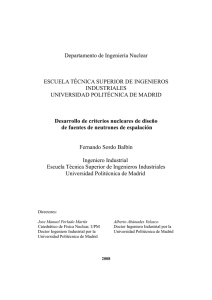 Departamento de Ingenier&iacute;a Nuclear ESCUELA T&Eacute;CNICA