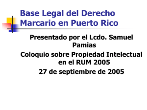 Base Legal del Derecho Marcario en Puerto Rico