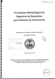 Un Entorno Metodológico de Ingeniería de Requisitos para