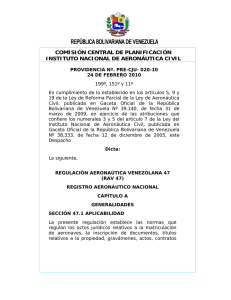 regulación aeronáutica venezolana 47