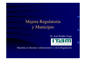 Mejora Regulatoria y Municipio - Comisión Federal de Mejora