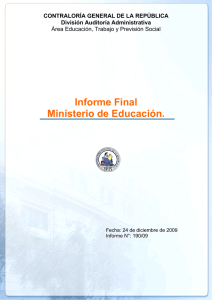 informe final 190 ministerio de educación