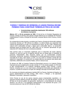 UNION FENOSA - Comisión Reguladora de Energía