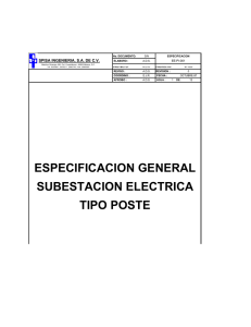 especificacion general subestacion electrica tipo poste