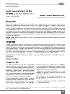 Caso colombiano de las Pymes y su incidencia en la