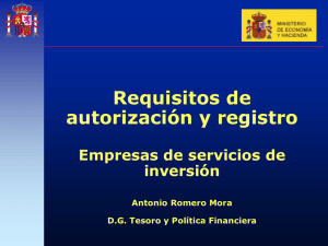 Requisitos para la Autorización y Registro de Empresas de