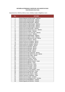 Listado Notarías autorizadas a partir del 18 de agosto de 2015.