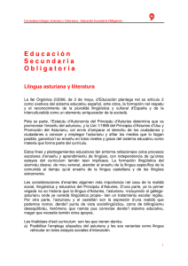 Currículu Llingua Asturiana Secundaria Obligatoria 2007