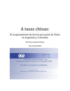 A tasas chinas: - The International Studies Association