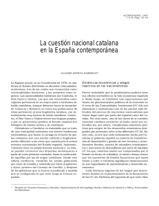 La cuestión nacional catalana en la España contemporánea