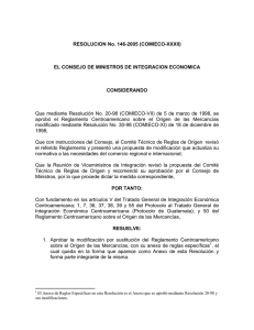 RESOLUCION No. 146-2005 (COMIECO