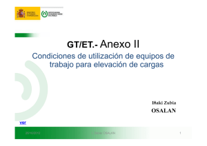 Anexo II - Condiciones de utilización de equipos de trabajo