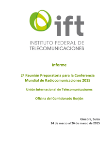 Informe - Instituto Federal de Telecomunicaciones
