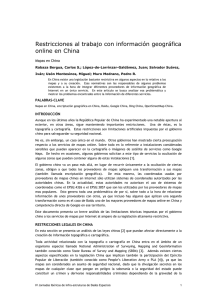Restricciones al trabajo con información geográfica en China
