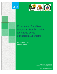 Estudio de Línea Base Programa Siembra Saber FSF-3