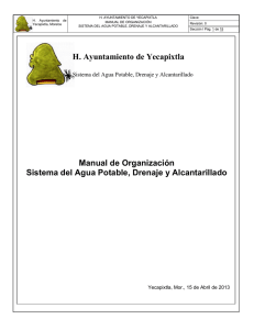 Manual de Organización Sistema del Agua Potable, Drenaje y