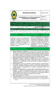 Procedimiento Autoevaluación de Programas Académicos