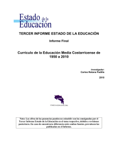 Currículo de la Educación Media Costarricense de 1950 a 2010