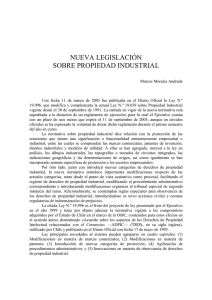 nueva legislación sobre propiedad industrial