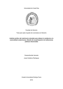 Universidad de Costa Rica Facultad de Derecho Tesis para optar al