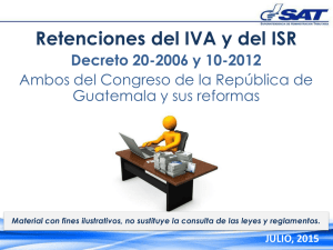 Retenciones del IVA y del ISR