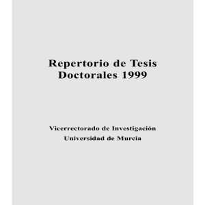 Repertorio de Tesis Doctorales 1999