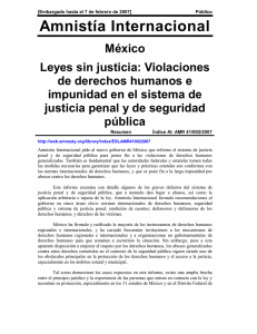 leyes sin justicia - Amnistía Internacional México