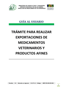 Exportaciones de Medicamentos Veterinarios y Productos