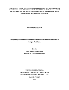 Variaciones sociales y ling&uuml;&iacute;sticas presentes en las narrativas de