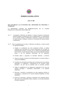Ley N° 904/63 - Ministerio de Industria y Comercio
