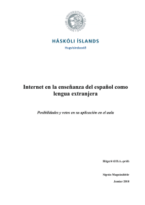 Internet en la enseñanza del español como lengua