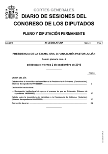 2 de septiembre de 2016 - Congreso de los Diputados